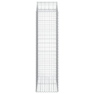 Oblúkový gabionový kôš 100x50x180/200 cm pozinkované železo - Image 4