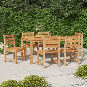Záhradné stoličky 6 ks masívne tíkové drevo