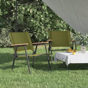Kempingové stoličky 2 ks zelené 54x55x78 cm oxfordská látka
