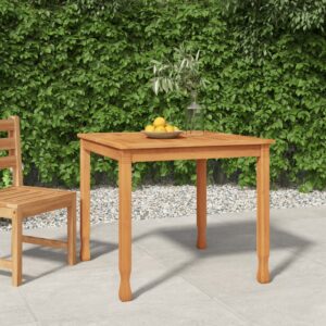 Záhradný jedálenský stôl 85x85x75 cm tíkové masívne drevo