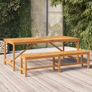 Záhradný jedálenský stôl 200x90x74 cm akáciový masív