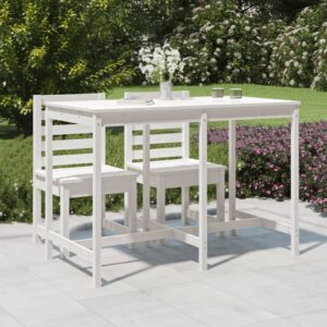Záhradný stolík biely 159