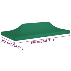Strecha na párty stan 6x3 m, zelená 270 g/m² - Image 6