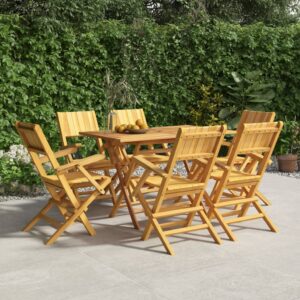 Skladacie záhradné stoličky 6 ks 55x61x90 cm tíkový masív
