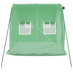 Fóliovník s oceľovým rámom zelený 4 m² 2x2x2 m - Image 5