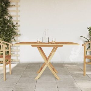 Skladací záhradný stôl 120x120x75 cm tíkový masív