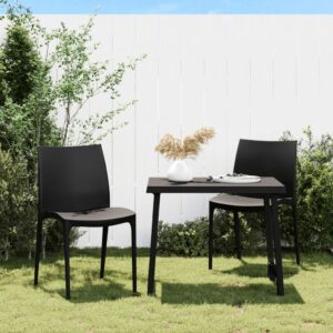 Záhradné stoličky 2 ks antracitové 50x46x80 polypropylén