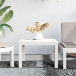 Záhradný stolík biely 59x47x40 cm PP
