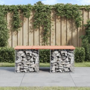 Záhradná lavica gabiónový dizajn 103x44x42 cm masívny douglas