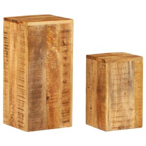 Príručné stolíky 2 ks masívne mangovníkové drevo