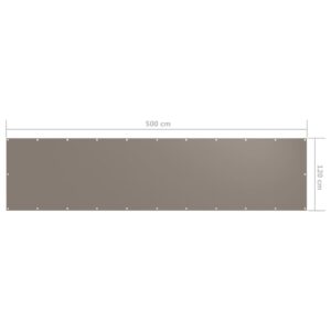 Balkónová markíza, sivohnedá 120x500 cm, oxfordská látka - Image 5