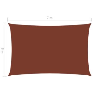 Tieniaca plachta oxfordská látka obdĺžniková 5x7 m tehlová - Image 6