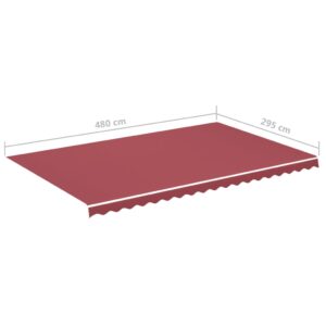Náhradná látka na markízu burgundská červená 5x3 m - Image 6