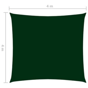 Tieniaca plachta, oxford, štvorcová 4x4 m, tmavozelená - Image 6
