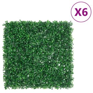 Umelý plot z listových kríkov 6 ks zelený 50x50 cm