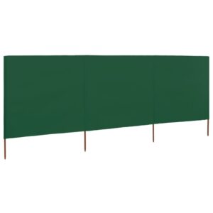 3-panelová zábrana proti vetru látková 400x160 cm zelená - Image 2