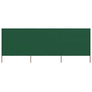3-panelová zábrana proti vetru látková 400x160 cm zelená