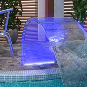 Bazénová fontána s RGB LED diódami akrylová 50 cm