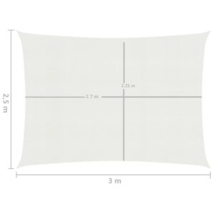 Tieniaca plachta 160 g/m², biela 2,5x3 m, HDPE - Image 6