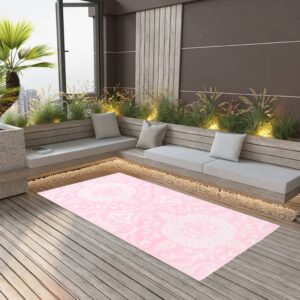 Vonkajší koberec ružový 120x180 cm PP