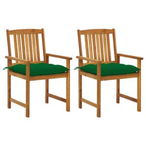 Záhradné stoličky s podložkami 2 ks