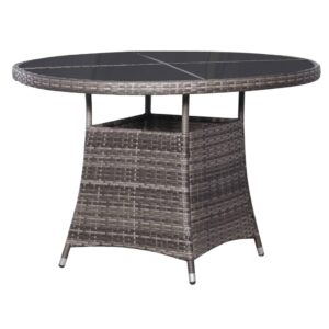 Záhradný stôl sivý 110x74 cm polyratanový