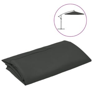 Náhradná látka pre závesný slnečník antracitová 350 cm - Image 2