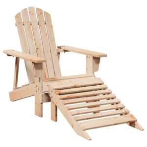 Kreslo adirondack s otomanom masívna jedľa - Image 2