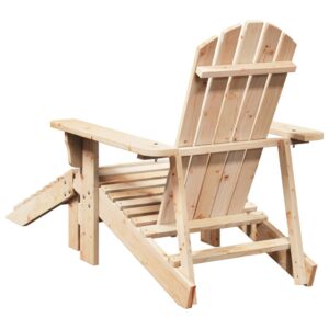 Kreslo adirondack s otomanom masívna jedľa - Image 7