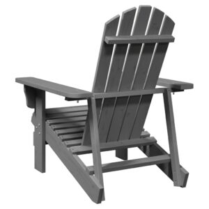 Kreslo adirondack sivé 69x85x90,5 cm jedľový masív - Image 5