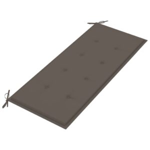 Skladacia záhradná lavička s podložkou 118 cm bambus - Image 5
