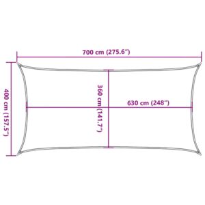 Tieniaca plachta 160 g/m², krémová 4x7 m, HDPE - Image 10