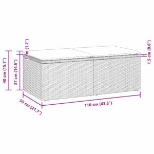 2-dielna záhradná jedálenská sada s vankúšmi polyratan akácia - Image 6
