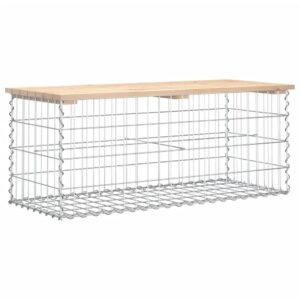 Záhradná lavička gabiónový dizajn 103x44x42 cm masívna borovica - Image 5