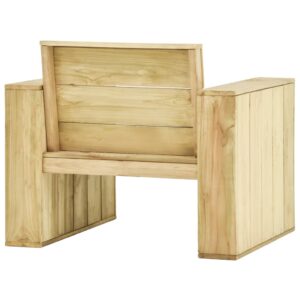 Záhradná stolička 89x76x76 cm, impregnovaná borovica - Image 4