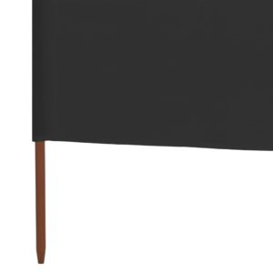 3-panelová zábrana proti vetru látková 400x80 cm antracitová - Image 5