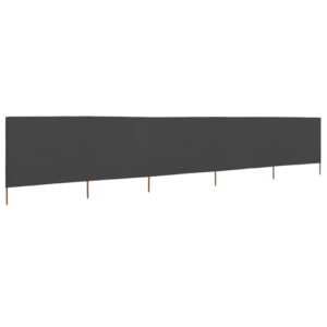5-panelová zábrana proti vetru látková 600x160 cm antracitová - Image 2
