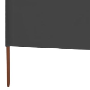 5-panelová zábrana proti vetru látková 600x160 cm antracitová - Image 5