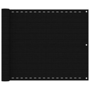 Balkónová markíza čierna 75x500 cm HDPE