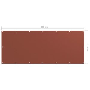 Balkónová markíza, tehlová farba 120x300 cm, oxfordská látka - Image 5