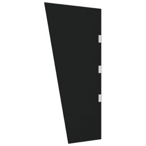 Bočný panel pre striešku dverí čierny 50x100 cm tvrdené sklo