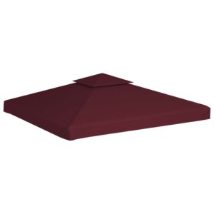 Dvojitá strieška na altánok 310 g/m², 3x3 m, bordová - Image 4