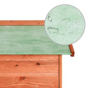 Garáž na robotickú kosačku 72x87x50 cm jedľový masív - Image 8