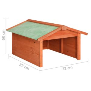 Garáž na robotickú kosačku 72x87x50 cm jedľový masív - Image 9
