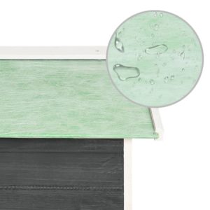 Garáž na robotickú kosačku 72x87x50 cm sivo-biela jedľa - Image 8