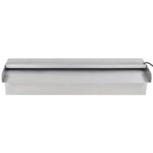 Obdĺžniková bazénová fontána/vodopád s LED, nehrdzavejúca oceľ 45 cm - Image 4