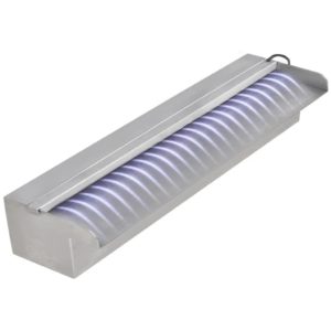 Obdĺžniková bazénová fontána/vodopád s LED, nehrdzavejúca oceľ 45 cm - Image 5