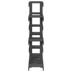 Stojan na rastliny sivý 104,5x25x109,5 cm masívna borovica - Image 6