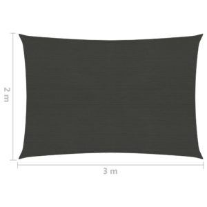 Tieniaca plachta 160 g/m², antracitová 2x3 m, HDPE - Image 6