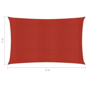 Tieniaca plachta 160 g/m² červená 2x4 m HDPE - Image 6